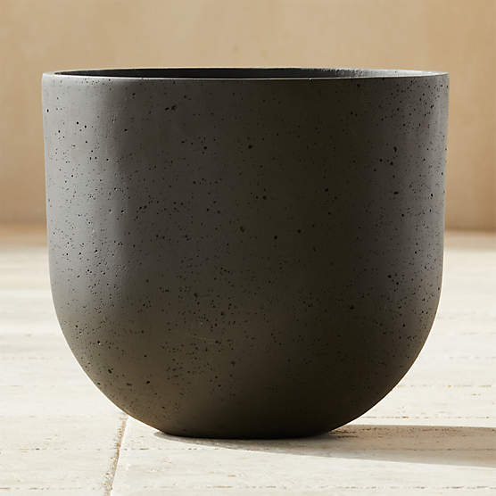 Seminyak Black Cement Indoor/Outdoor Planter Medium