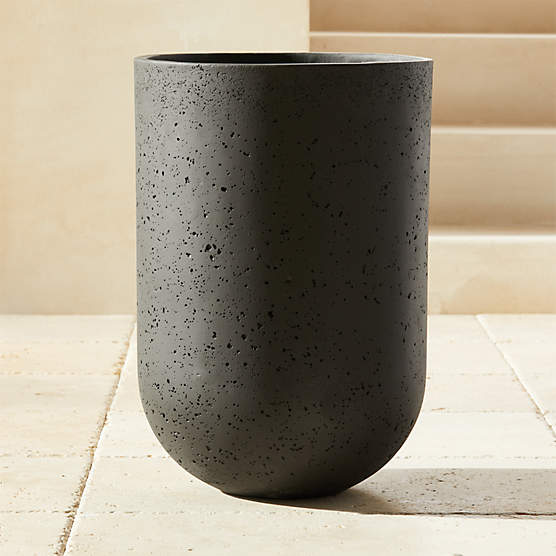 Seminyak Black Cement Indoor/Outdoor Planter Large