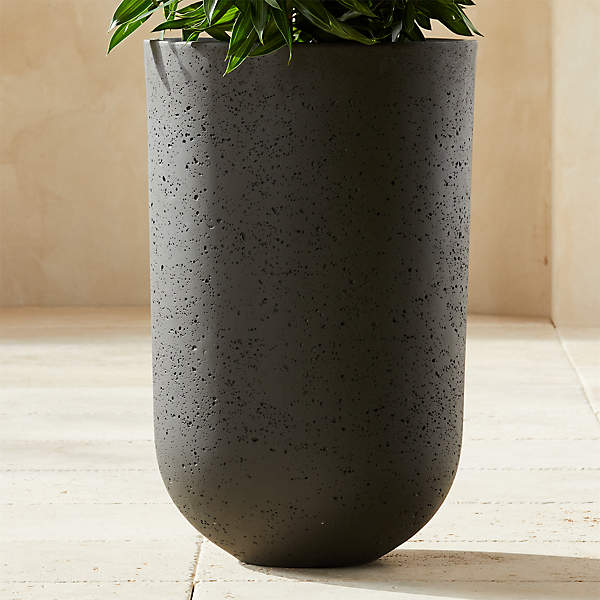 Flatform Charcoal Cement Indoor/Outdoor Planter Extra-Tall