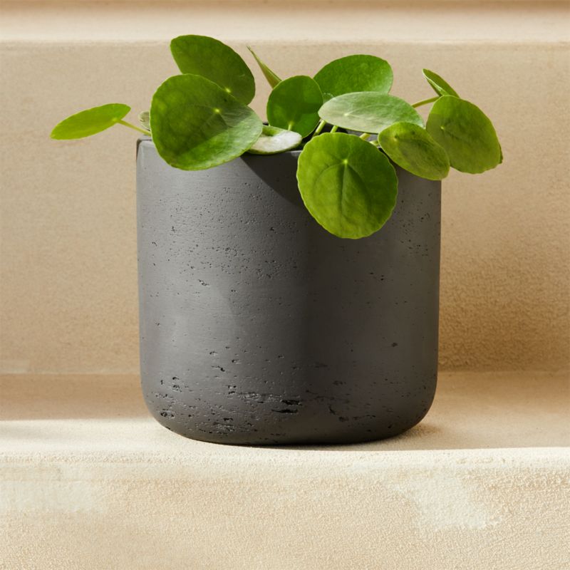 Seminyak Black Cement Indoor/Outdoor Planter Mini - image 3 of 14