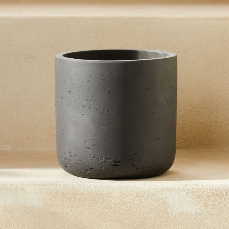 Seminyak Black Cement Indoor/Outdoor Planter Mini - image 0 of 14