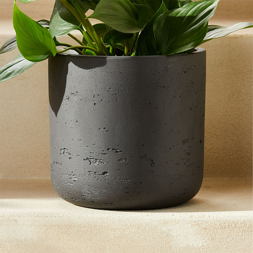 Seminyak Black Cement Indoor/Outdoor Planter XXS