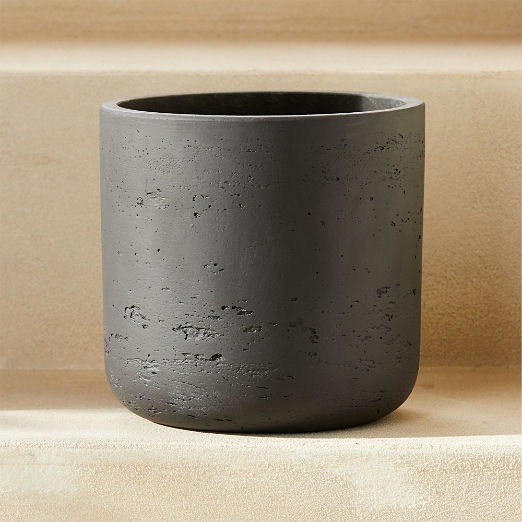 Seminyak Black Cement Indoor/Outdoor Planter XXS