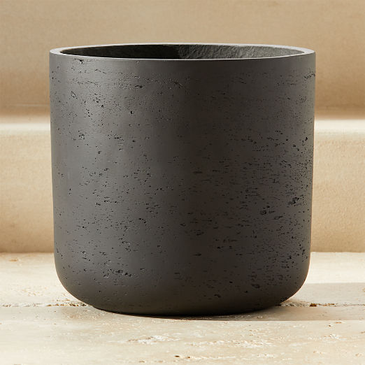 Seminyak Black Cement Indoor/Outdoor Planter XS