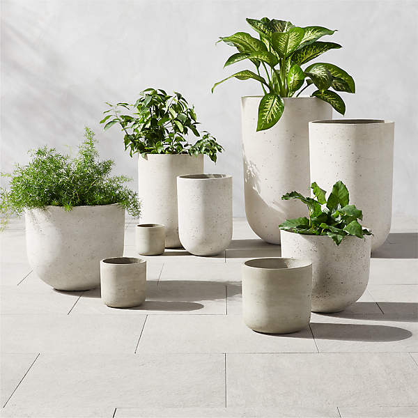 Grey Modern Indoor/Outdoor Planter 20.25" Reviews | CB2