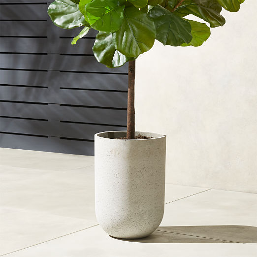 Seminyak Grey Cement Indoor/Outdoor Medium Planter 20.25"H