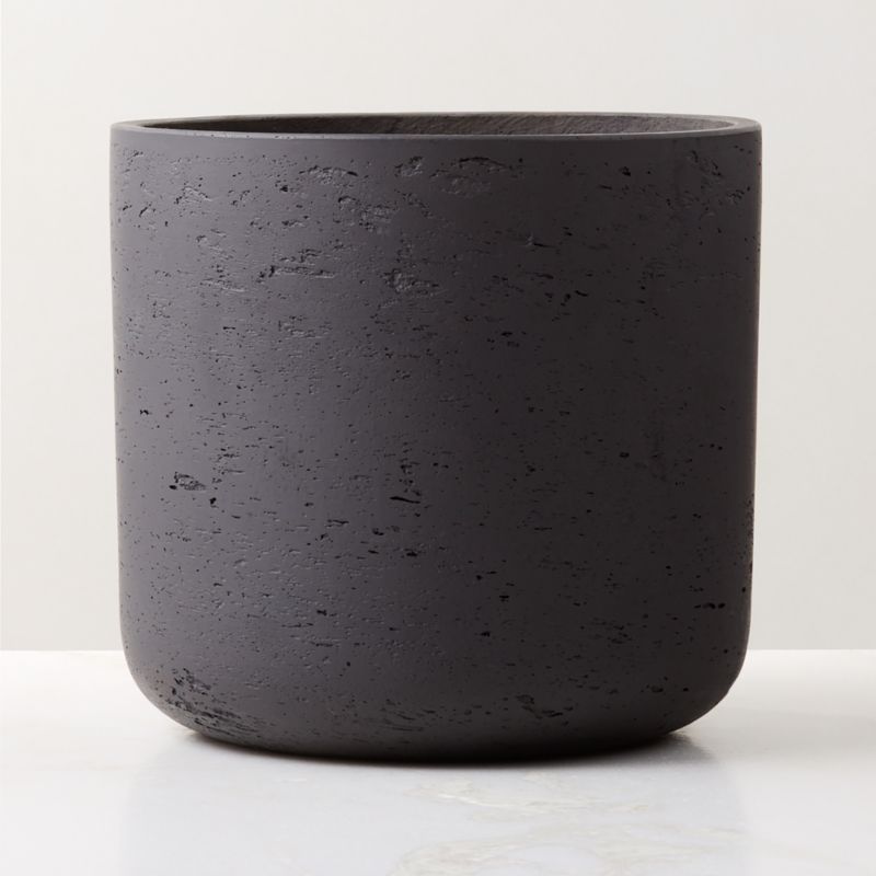 Seminyak Black Cement Indoor/Outdoor Small Planter 9.5"H - image 4 of 10