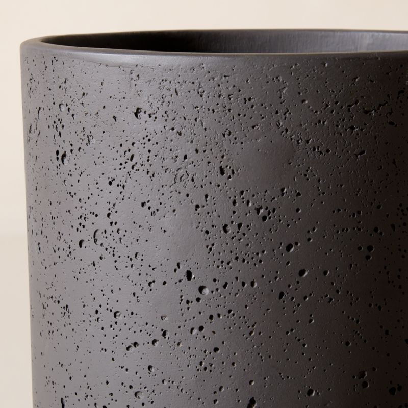 Seminyak Black Cement Indoor/Outdoor Small Planter 15.75"H - image 2 of 10