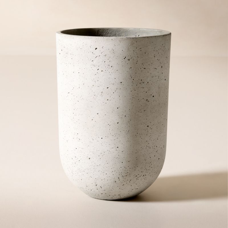 Seminyak Grey Cement Indoor/Outdoor Small Planter 15.75"H - image 3 of 8
