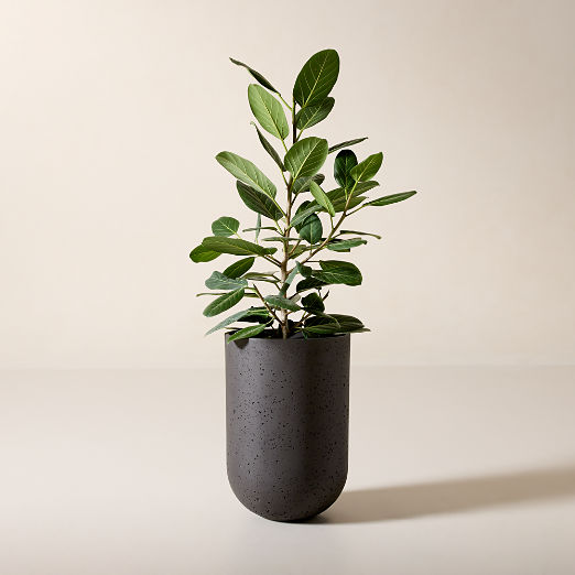 Seminyak Black Cement Indoor/Outdoor Medium Planter 20"H