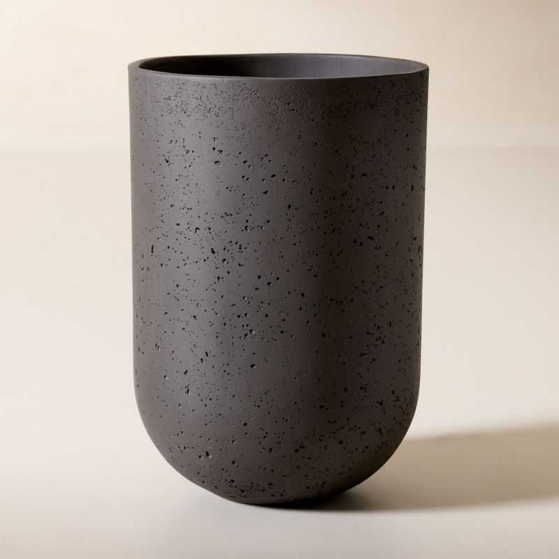 Seminyak Black Cement Indoor/Outdoor Medium Planter 20"H - image 4 of 10