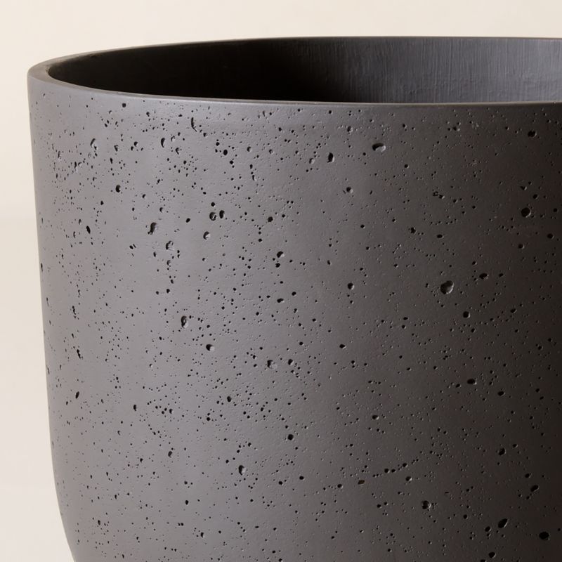 Seminyak Black Cement Indoor/Outdoor Medium Planter 14.5"H - image 3 of 11