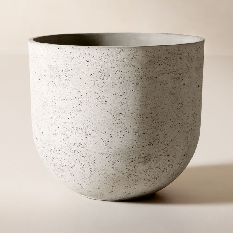 Seminyak Grey Cement Indoor/Outdoor Medium Planter 14.5"H - image 4 of 10