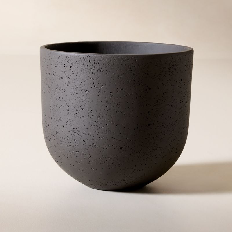 Seminyak Black Cement Indoor/Outdoor Small Planter 12.25"H - image 3 of 10
