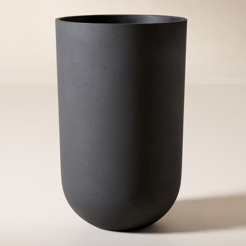 Seminyak Black Cement Indoor/Outdoor XL Planter 31.5"H - image 4 of 10