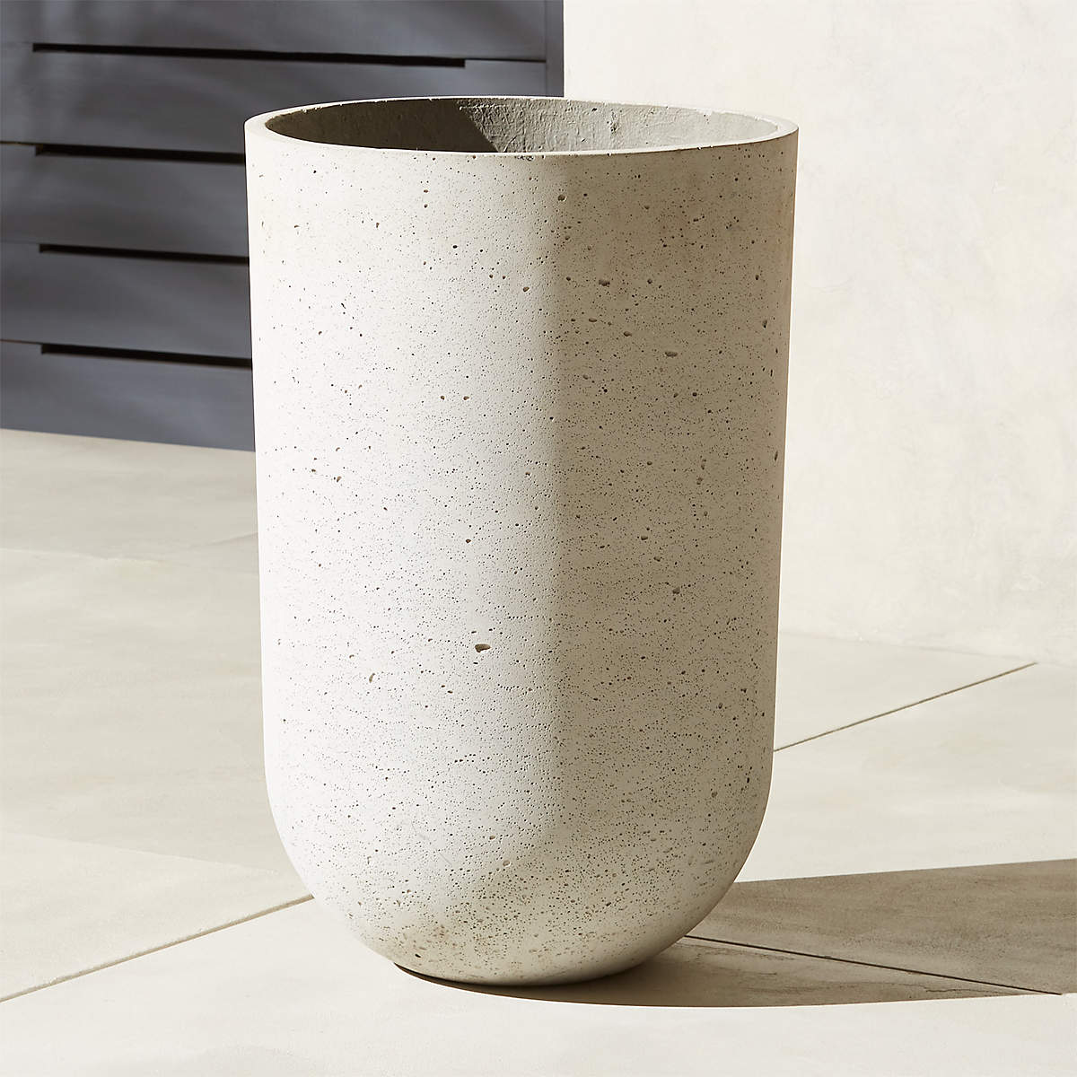 Seminyak Modern Grey Cement Outdoor Planter XXL + Reviews CB2