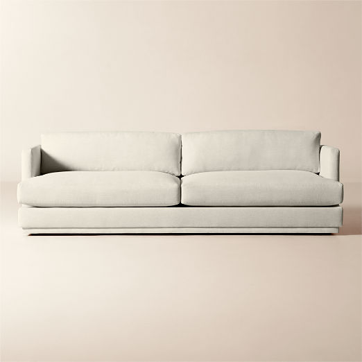 Seneca Off-White Performance Fabric Sofa (78"-103")