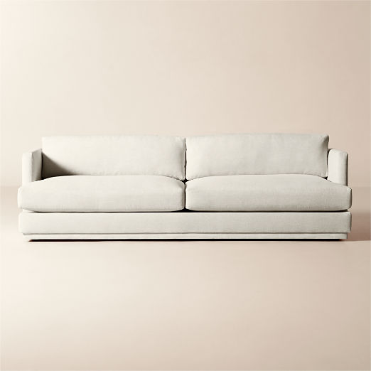 Seneca Off-White Performance Fabric Sofa (78"-103")