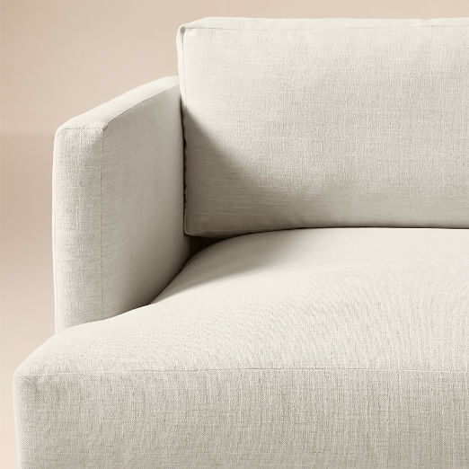 Seneca Off-White Performance Linen Sofa (78"-103")