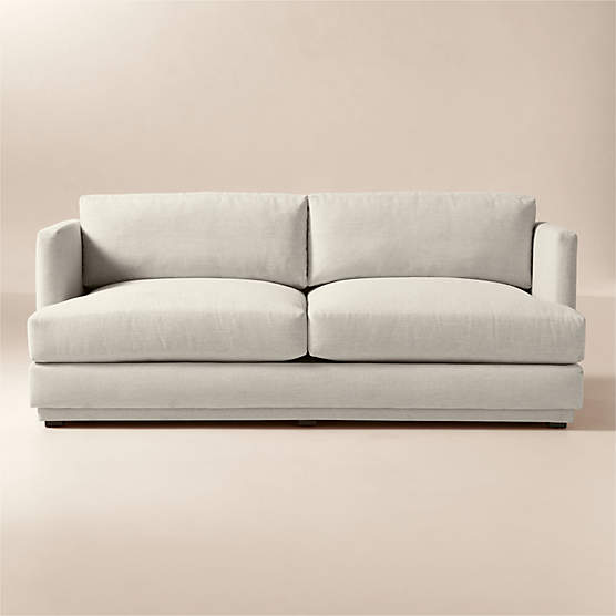 Seneca 78" Off-White Performance Linen Apartment Sofa