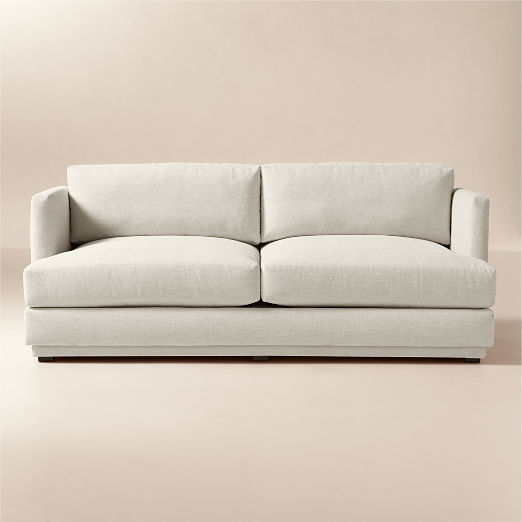 Seneca 78" Off-White Performance Fabric Apartment Sofa