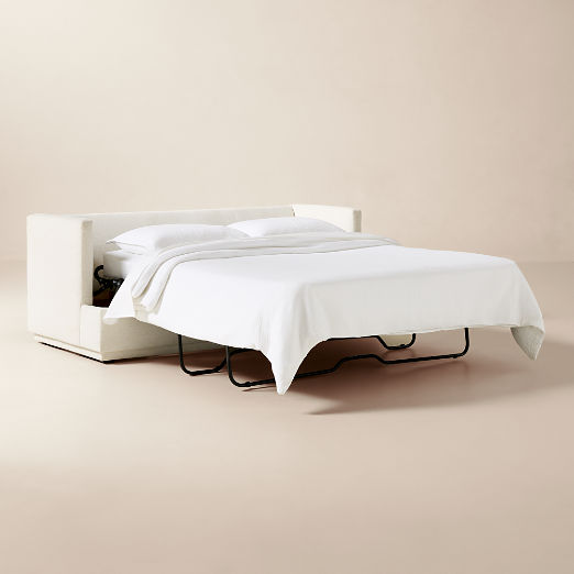 Seneca 93" Off-White Performance Fabric Sleeper Sofa