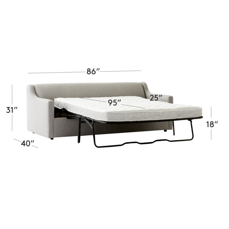 Sentosa Grey Performance Fabric Sleeper Sofa + Reviews | CB2
