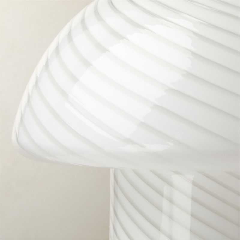 Senza White Glass Table Lamp - image 3 of 7