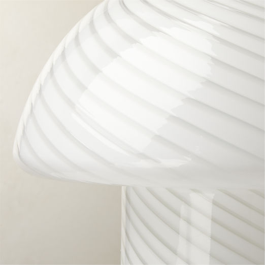 Senza White Glass Table Lamp