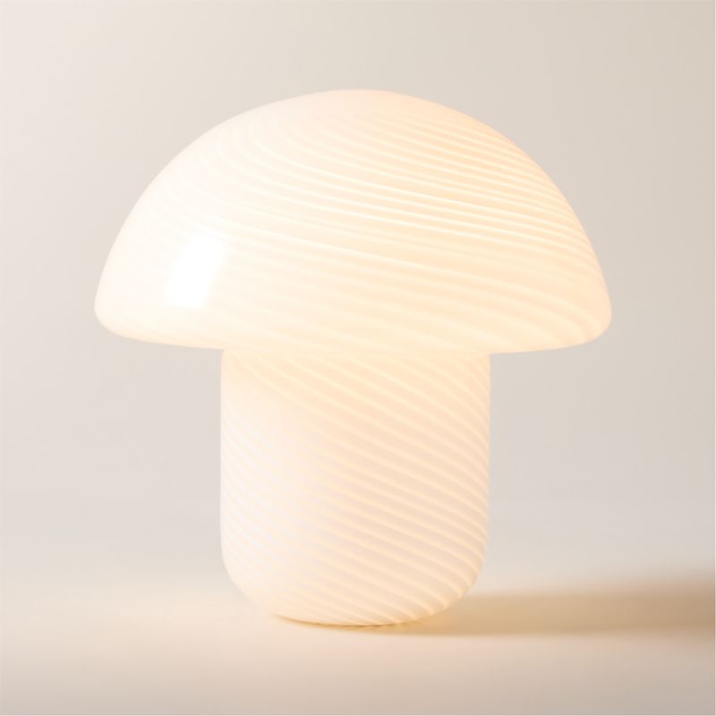 View Senza White Glass Table Lamp details