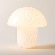 Senza White Glass Table Lamp