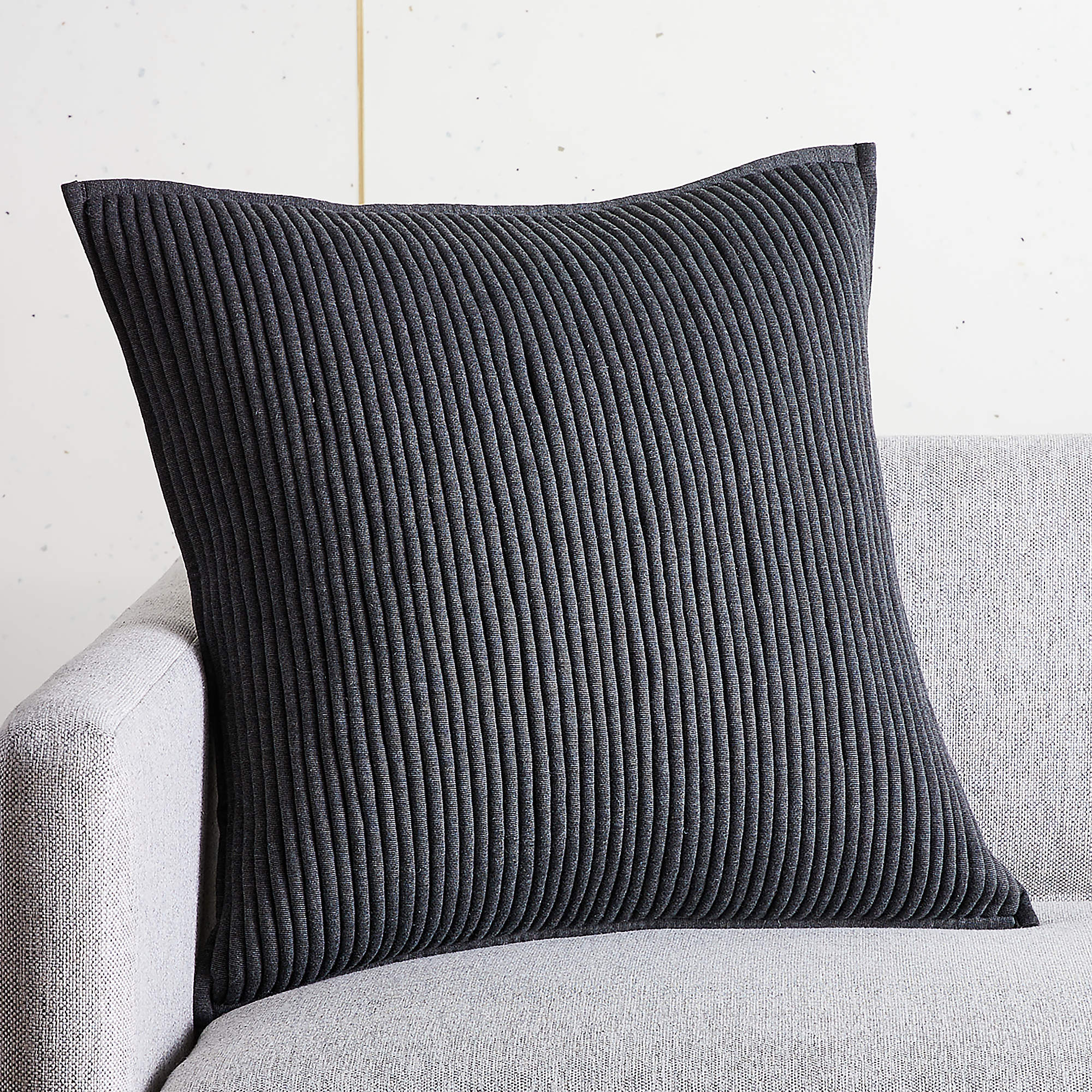 20 Sequence Jersey Dark Grey Modern Throw Pillow CB2 Canada   20 Sequence Jersey Dark Grey Pillow 