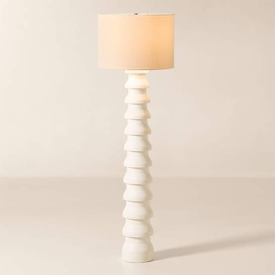 Sequence White Plaster Floor Lamp