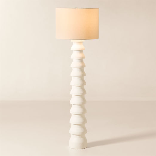 Sequence White Plaster Floor Lamp
