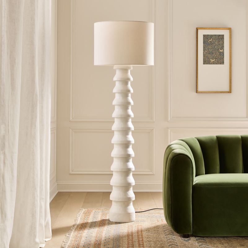 Sequence White Plaster Floor Lamp - image 2 of 6