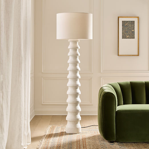 Sequence White Plaster Floor Lamp
