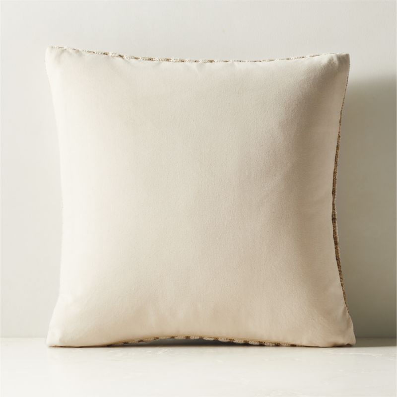 Sera Light Brown Cotton and Hemp Throw Pillow Cover 20" - image 1 of 3