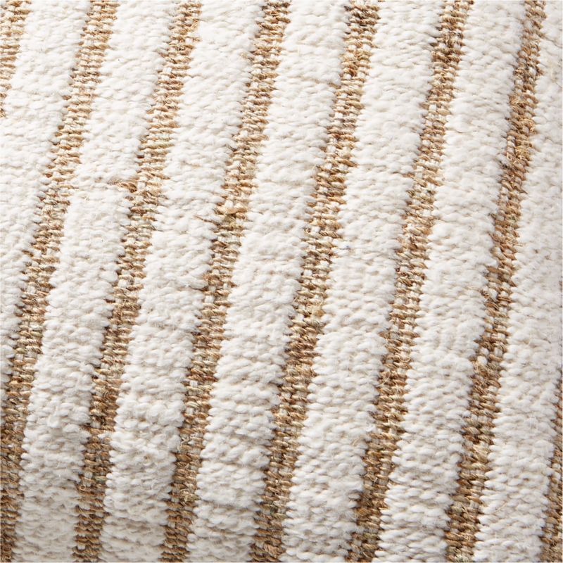 Sera Light Brown Cotton and Hemp Throw Pillow Cover 20" - image 2 of 3