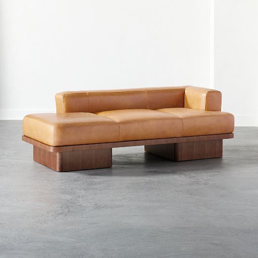 Serafin 81" Brown Leather Daybed