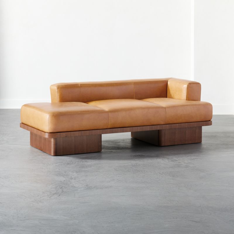 Serafin 81" Brown Leather Daybed