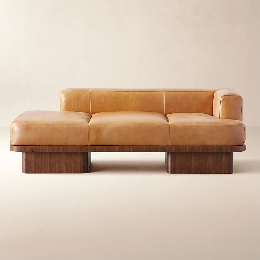 Serafin 81" Brown Leather Daybed