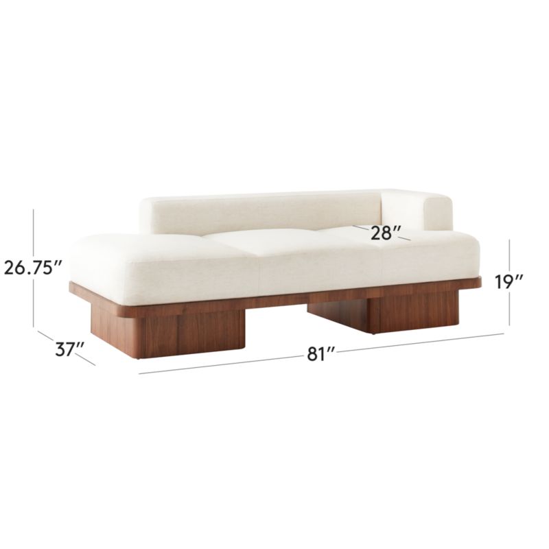 View Serafin 81" Snow White Performance Fabric Daybed - image 2 of 10