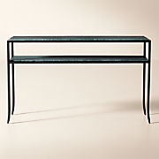 Sergio 52" Green Marble and Iron Console Table