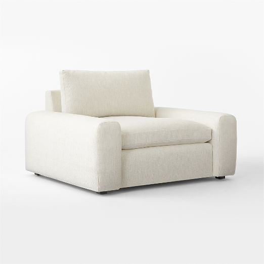 Serrat White Performance Fabric Chair and a Half