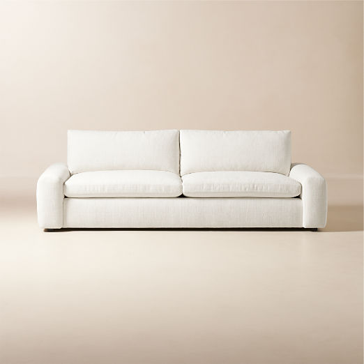 Serrat White Performance Fabric Sofa