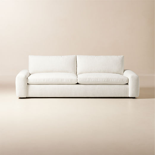 Serrat 93.5" White Performance Fabric Sofa