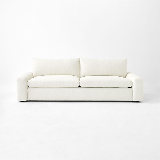 Serrat 93.5" White Performance Fabric Sofa