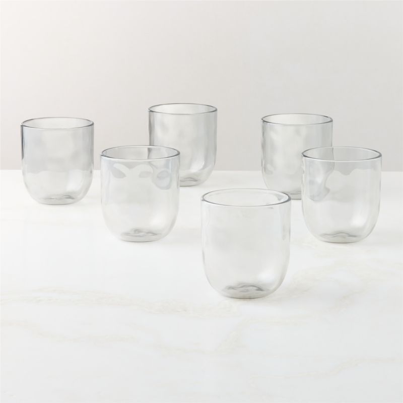 Sesta Light Grey Acrylic Stemless Wine Glasses Set of 6 - image 3 of 4