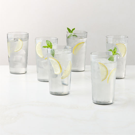 Sesta Light Grey Acrylic Cooler Glasses Set of 6