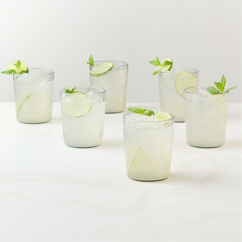 View Sesta Light Grey Acrylic Double Old-Fashioned Glasses Set of 6 details